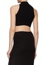 Back View - Click To Enlarge - AERON - ‘Zero’ Ribbed Sleeveless Mock Neck Cropped Top
