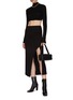 Figure View - Click To Enlarge - AERON - ‘Zero’ Ribbed Sleeveless Mock Neck Cropped Top