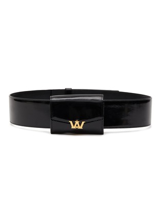 Main View - Click To Enlarge - ALEXANDER WANG - ‘W LEGACY’ LOGO APPLIQUÉ PATENT LEATHER CARD HOLDER BELT BAG