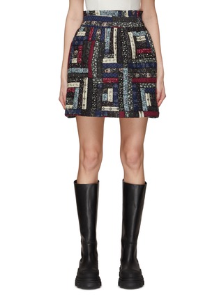 Main View - Click To Enlarge - SEA NEW YORK - ‘ALANI’ PATCHWORK PRINT MINI SKIRT