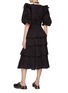 Back View - Click To Enlarge - SEA NEW YORK - ‘PACO’ V-NECK CUTOUT PUFF SLEEVE TIERED DRESS