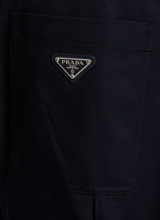  - PRADA - LOGO APPLIQUÉ FLAT FRONT DRILL PANTS