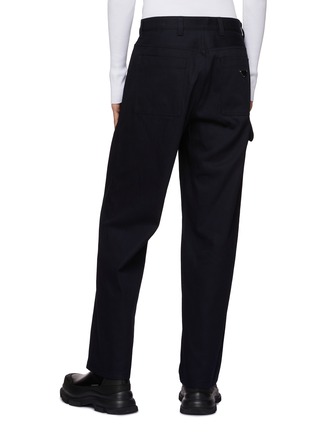 Back View - Click To Enlarge - PRADA - LOGO APPLIQUÉ FLAT FRONT DRILL PANTS