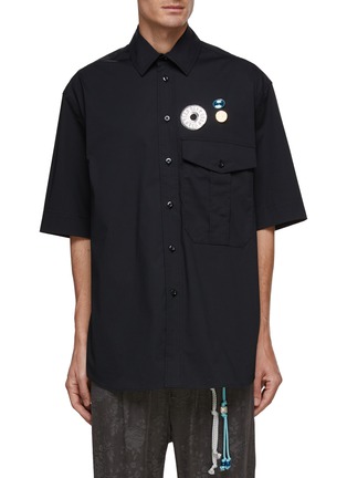 Main View - Click To Enlarge - SONG FOR THE MUTE - Pin Set Button Up Military Shirt
