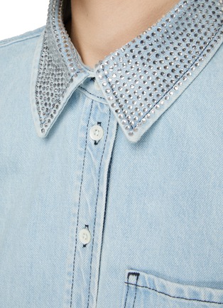  - FRAME - OVERSIZE RHINESTONE EMBELLISHED COLLAR CUFF BUTTON UP SHIRT