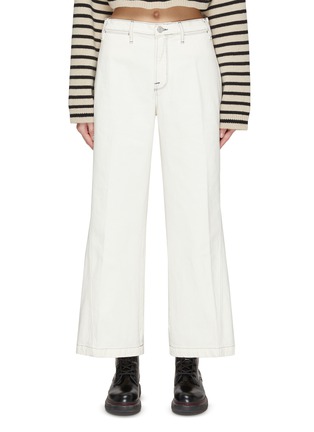 Main View - Click To Enlarge - FRAME - ‘LE PIXIE BAGGY PALAZZO’ TWIST SEAM DETAIL WIDE LEG JEANS