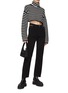 Figure View - Click To Enlarge - FRAME - ‘HIGH ‘N’ TIGHT’ CUTOUT DETAIL STRAIGHT LEG JEANS