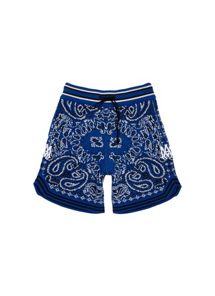 Main View - Click To Enlarge - AMIRI - Kids Bandana Cotton Cashmere Drawstring Shorts