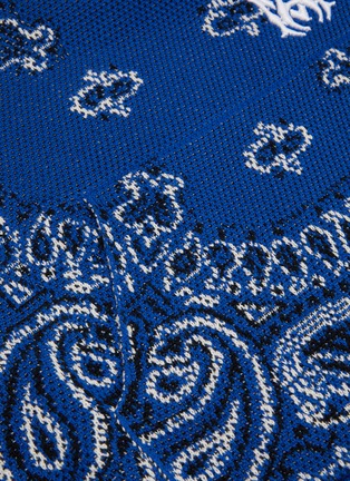 Detail View - Click To Enlarge - AMIRI - Kids Bandana Cotton Cashmere Knit Hoodie