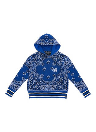 Main View - Click To Enlarge - AMIRI - Kids Bandana Cotton Cashmere Knit Hoodie