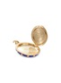 Detail View - Click To Enlarge - STORROW JEWELRY - ‘Eleanor’ 14K Yellow Gold Enamel Garnet Pearl Circle Locket