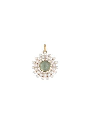 Main View - Click To Enlarge - STORROW JEWELRY - ‘JULIET’ AQUAMARINE PEARL CLUSTER CHARM