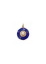 Main View - Click To Enlarge - STORROW JEWELRY - ‘EMILY’ 14K GOLD DIAMOND PEARL LAPIS LAZULI DISC CHARM