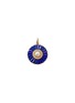 Main View - Click To Enlarge - STORROW JEWELRY - ‘EMILY’ 14K GOLD DIAMOND PEARL LAPIS LAZULI DISC CHARM