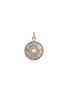 Main View - Click To Enlarge - STORROW JEWELRY - ‘EMILY’ 14K GOLD DIAMOND PEARL LABRADORITE DISC CHARM