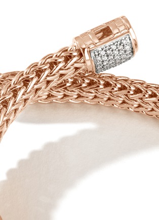 Detail View - Click To Enlarge - JOHN HARDY - ‘Classic Chain’ 18K Rose Gold Diamond Small Chain Bracelet