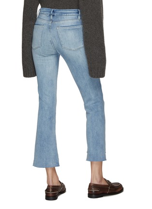 Back View - Click To Enlarge - FRAME - ‘Le Crop’ Raw Edge Step Hem Boot Leg Jeans
