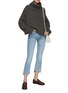 Figure View - Click To Enlarge - FRAME - ‘Le Crop’ Raw Edge Step Hem Boot Leg Jeans