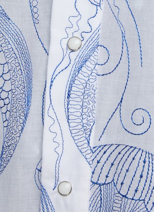  - TOGA VIRILIS - Jellyfish Embroidery Cotton Snap Button Blouson