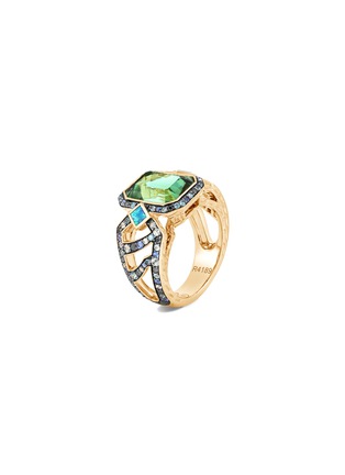 Main View - Click To Enlarge - JOHN HARDY - ‘Cinta’ 18K Yellow Gold Gemstones Classic Chain Ring