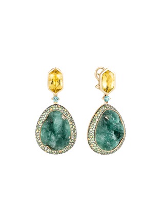 Main View - Click To Enlarge - JOHN HARDY - ‘Cinta’ 18K Yellow Gold Gemstone Classic Chain Earrings