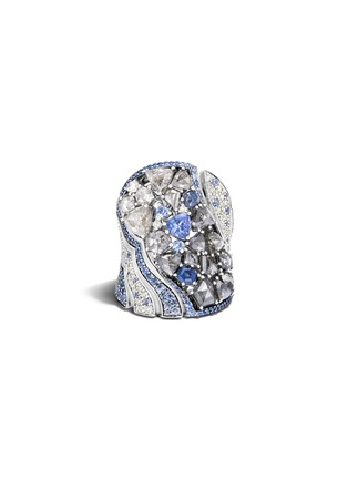 Detail View - Click To Enlarge - JOHN HARDY - ‘Cinta’ 18K White Gold Gemstone Lahar Ring