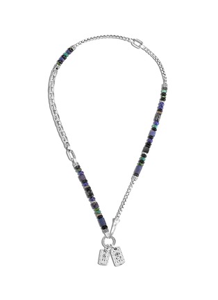 Detail View - Click To Enlarge - JOHN HARDY - ‘CLASSIC CHAIN’ SILVER LAPIS LAZULI ONYX MOONSTONE DIOPSIDE TREATED TURQUOISE NECKLACE