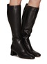 Figure View - Click To Enlarge - EQUIL - ‘Prague’ 45 Leather Heeled Tall Boots