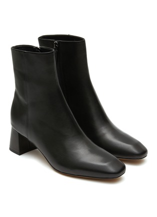 Detail View - Click To Enlarge - EQUIL - ‘FIRENZE’ SQUARE TOE LEATHER ANKLE BOOTS