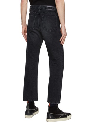 Back View - Click To Enlarge - SACAI - Belted Dark Wash Cropped Leg Jeans