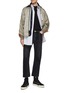 Figure View - Click To Enlarge - SACAI - Belted Dark Wash Cropped Leg Jeans