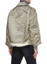 Back View - Click To Enlarge - SACAI - Ruched Detail Sleeve Front Zip Snap Button Closure Nylon Blouson
