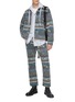 Figure View - Click To Enlarge - SACAI - x Eric Haze 'One Kind World' Slogan Print Cropped Bootcut Jeans