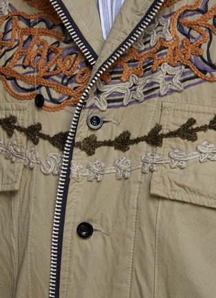  - SACAI - x Eric Haze Logo Embroidery Flap Chest Pocket Cotton Shirt Jacket