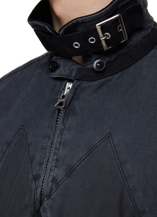  - SACAI - Detachable Neck Cuff Herringbone Blouson Jacket