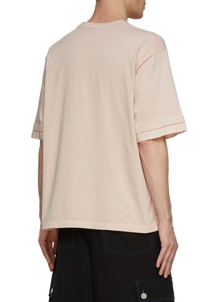 Back View - Click To Enlarge - SACAI - Chest Pocket Crewneck Double Short Sleeve Cotton Jersey T-shirt