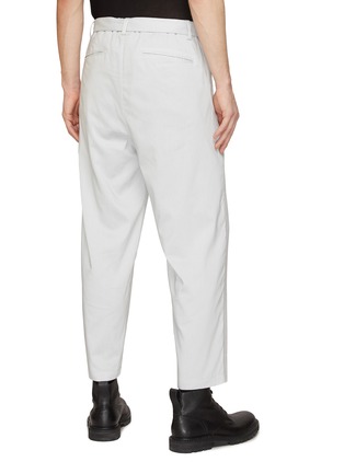 Back View - Click To Enlarge - ATTACHMENT - Buckled Belt Cropped Tapered Pants