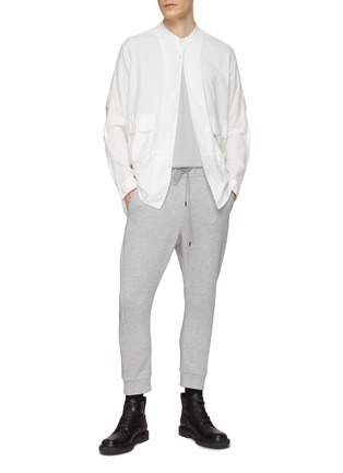 Figure View - Click To Enlarge - ATTACHMENT - Cotton Blend Cropped Jogger Pants