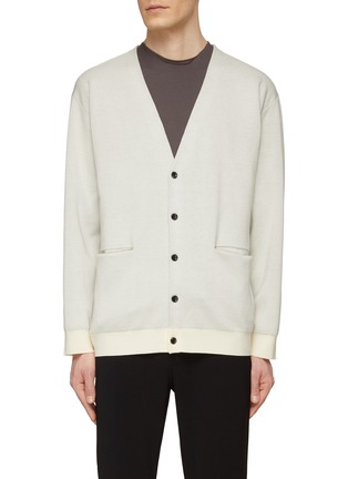 Main View - Click To Enlarge - ATTACHMENT - Snap Button V-Neck Cardigan