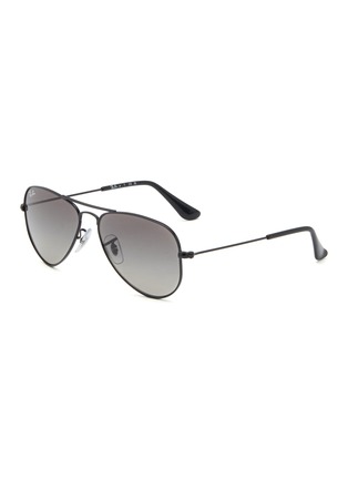 Main View - Click To Enlarge - RAY-BAN - ‘Junior Aviator’ Metal Frame Grey Lens Kids Aviator Sunglasses