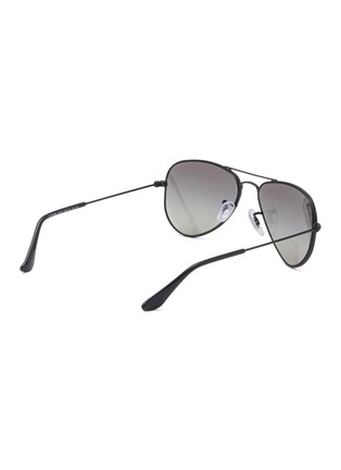 Figure View - Click To Enlarge - RAY-BAN - ‘Junior Aviator’ Metal Frame Grey Lens Kids Aviator Sunglasses
