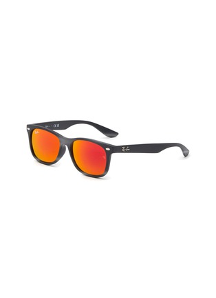 Main View - Click To Enlarge - RAY-BAN - ‘Junior New Wayfarer’ Acetate Frame Orange Lens Kids Square Sunglasses