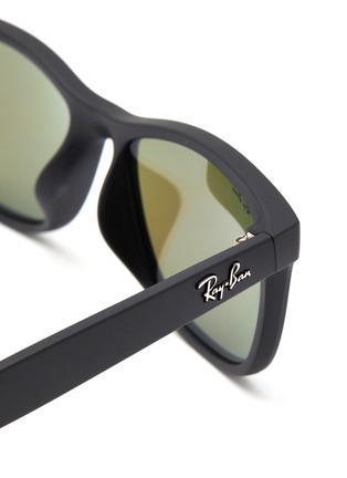 Detail View - Click To Enlarge - RAY-BAN - ‘Junior New Wayfarer’ Acetate Frame Blue Lens Kids Square Sunglasses
