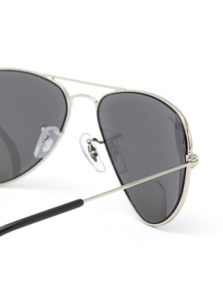 Detail View - Click To Enlarge - RAY-BAN - ‘Junior Aviator’ Metal Frame Grey Lens Kids Aviator Sunglasses