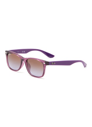 Main View - Click To Enlarge - RAY-BAN - ‘Junior New Wayfarer’ Acetate Frame Brown Lens Kids Square Sunglasses