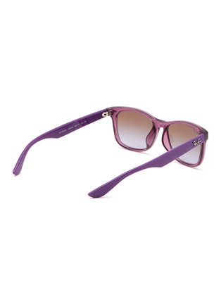 Figure View - Click To Enlarge - RAY-BAN - ‘Junior New Wayfarer’ Acetate Frame Brown Lens Kids Square Sunglasses