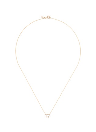 Main View - Click To Enlarge - XIAO WANG - 'Gravity' diamond 14k yellow gold necklace
