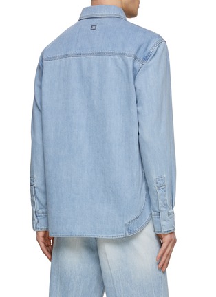 Back View - Click To Enlarge - WOOYOUNGMI - Logo Plaque Light Washed Denim Shirt