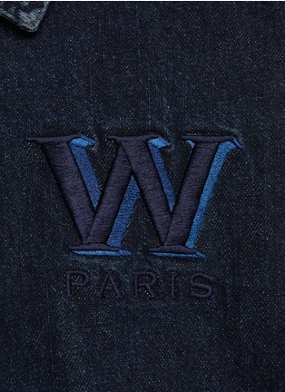  - WOOYOUNGMI - Back Logo Two Toned Denim Varsity Jacket