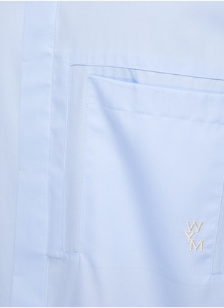  - WOOYOUNGMI - Logo Embroidery Chest Pocket Side Slit Cotton Button Up Shirt